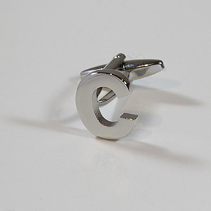 Cufflinks Letter C 100% Brass